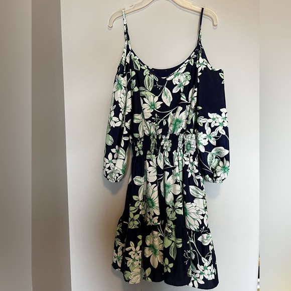 Eliza J navy green dress - Picture 2 of 4